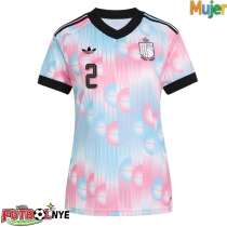 Camiseta Bélgica Zeno Debast #2 Visitante Equipación para mujer Mundial 2026 manga corta